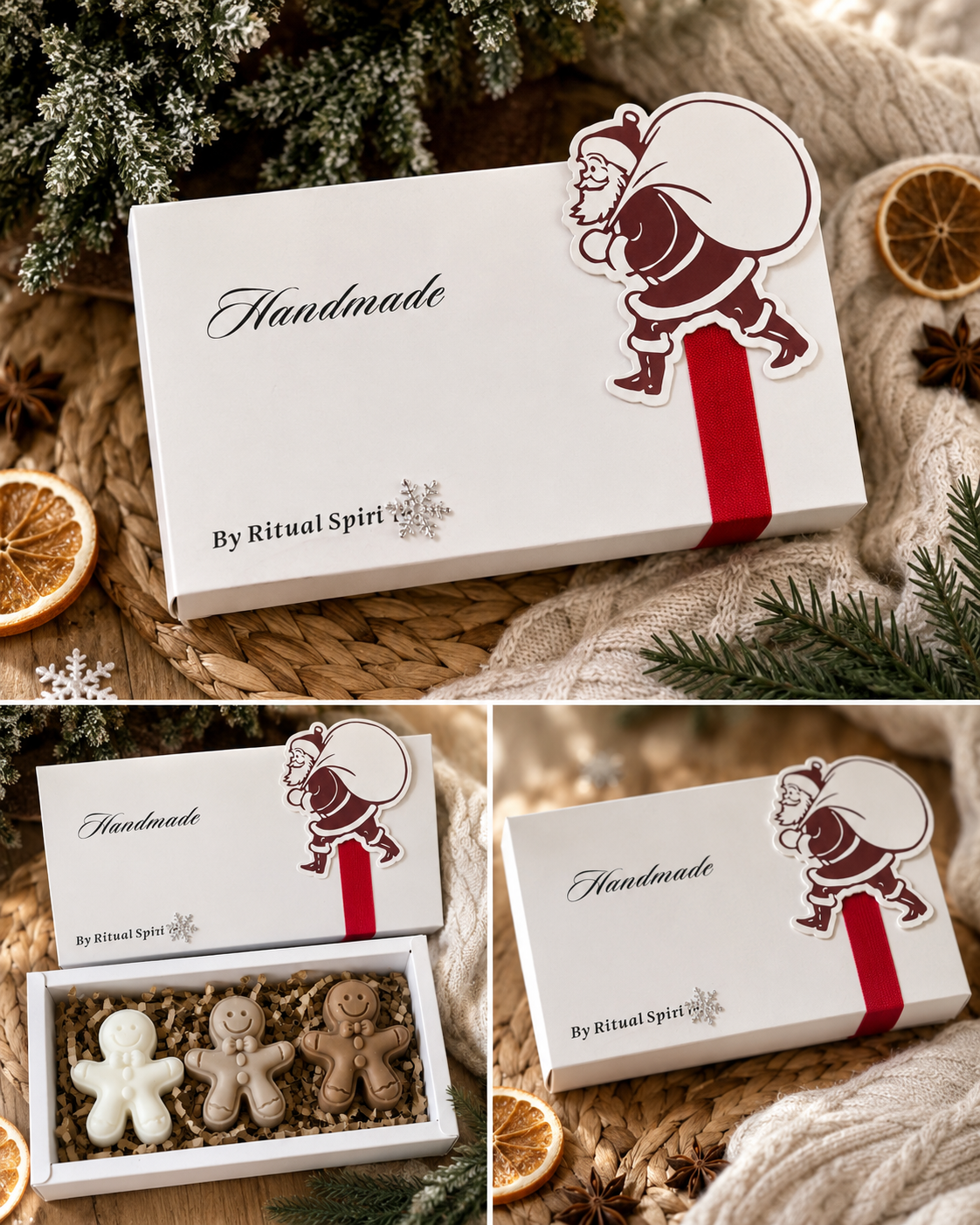 Christmas Gingerbread Candle Gift Set