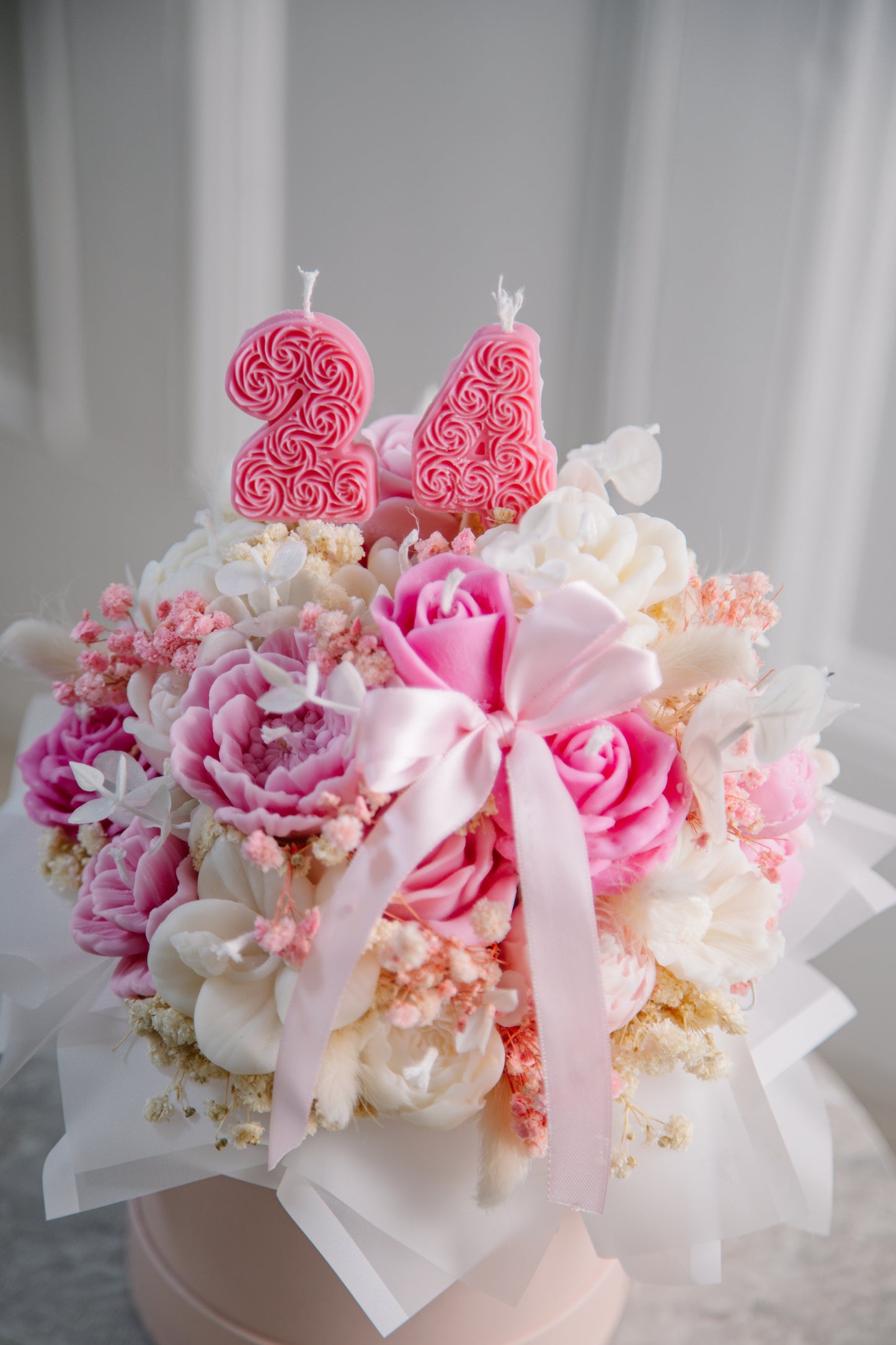 Birthday bouquet of candles