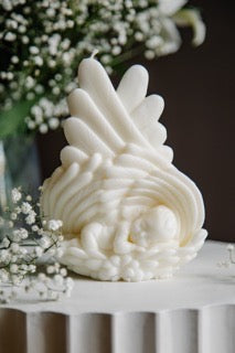 Large Sleeping Baby Angel Wings Candle
