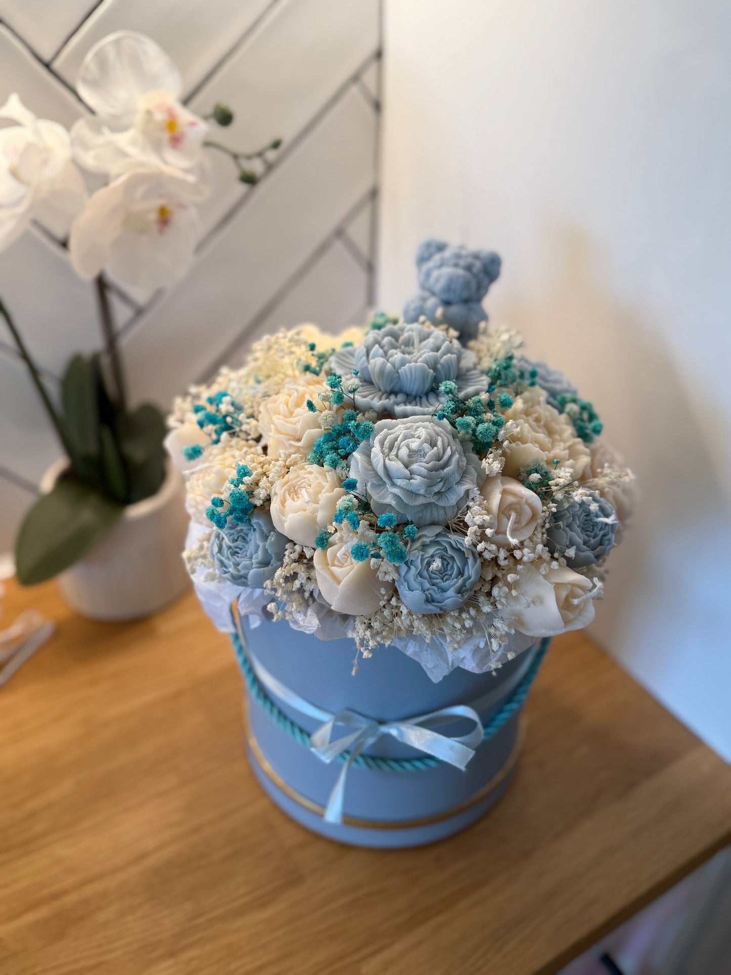 Blue Candle Bouquet