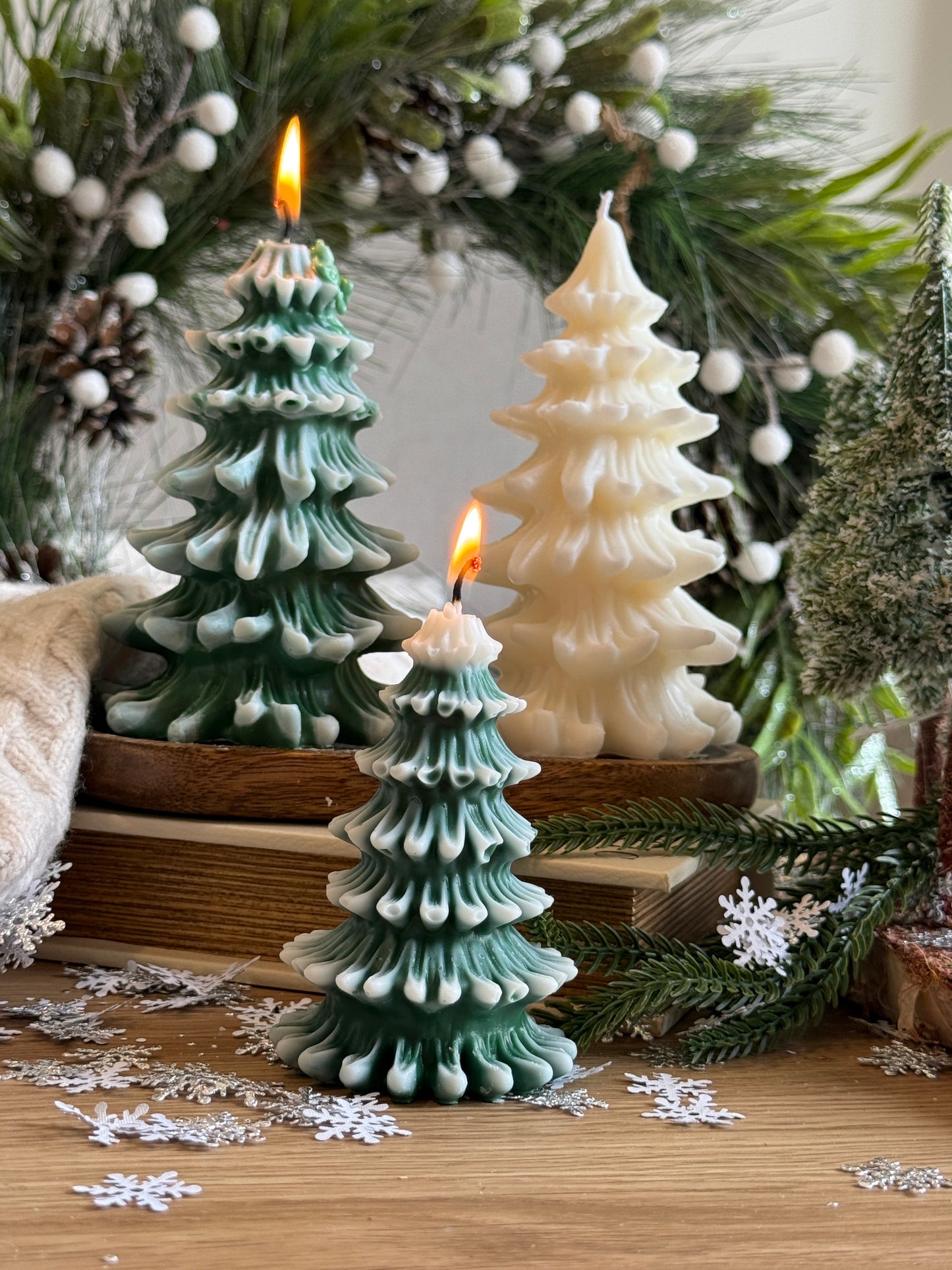 Winter Wonderland Tree Candle