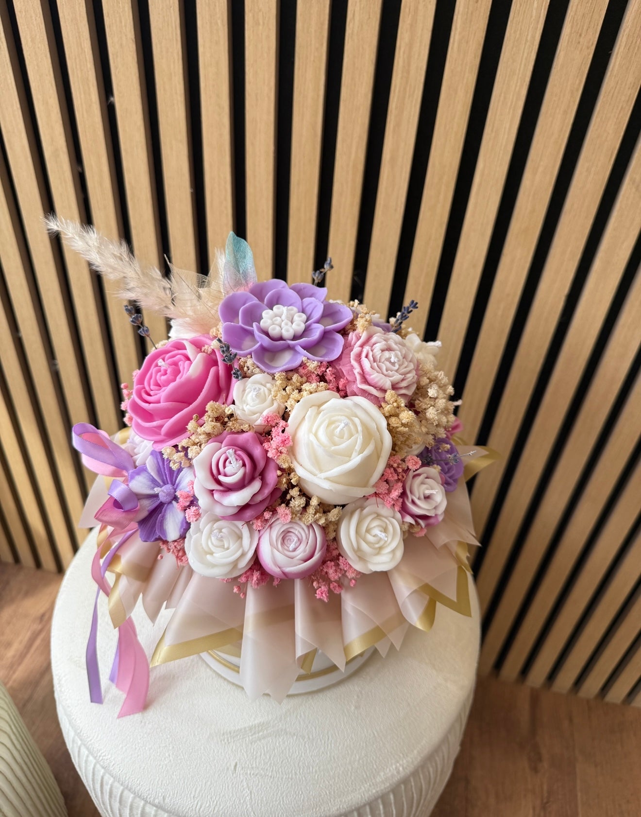 Pink & Violet Candle Bouquet