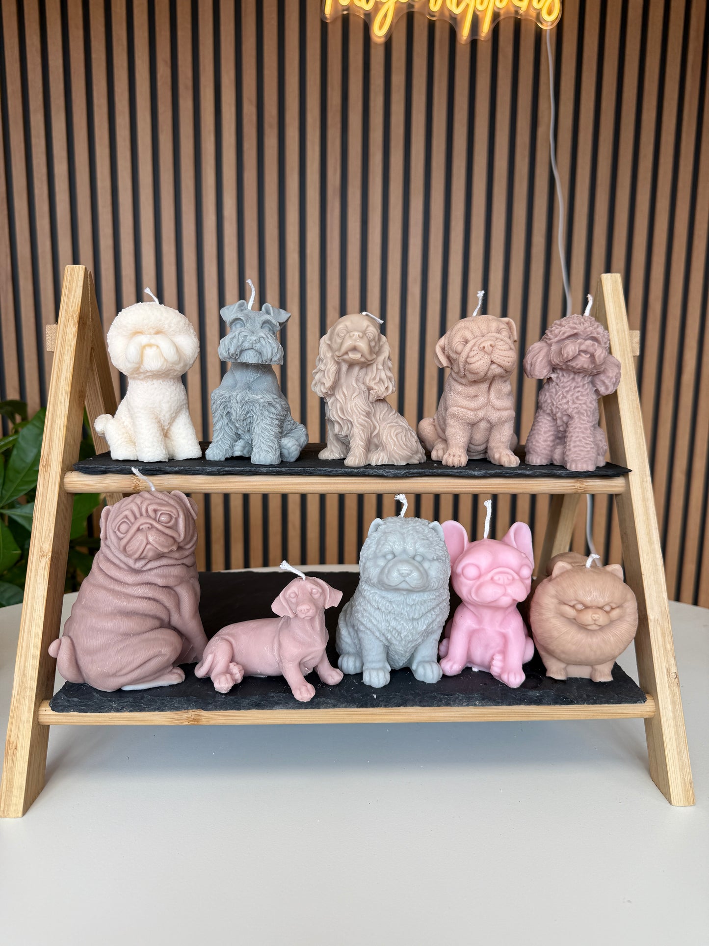 Labrador dog candle