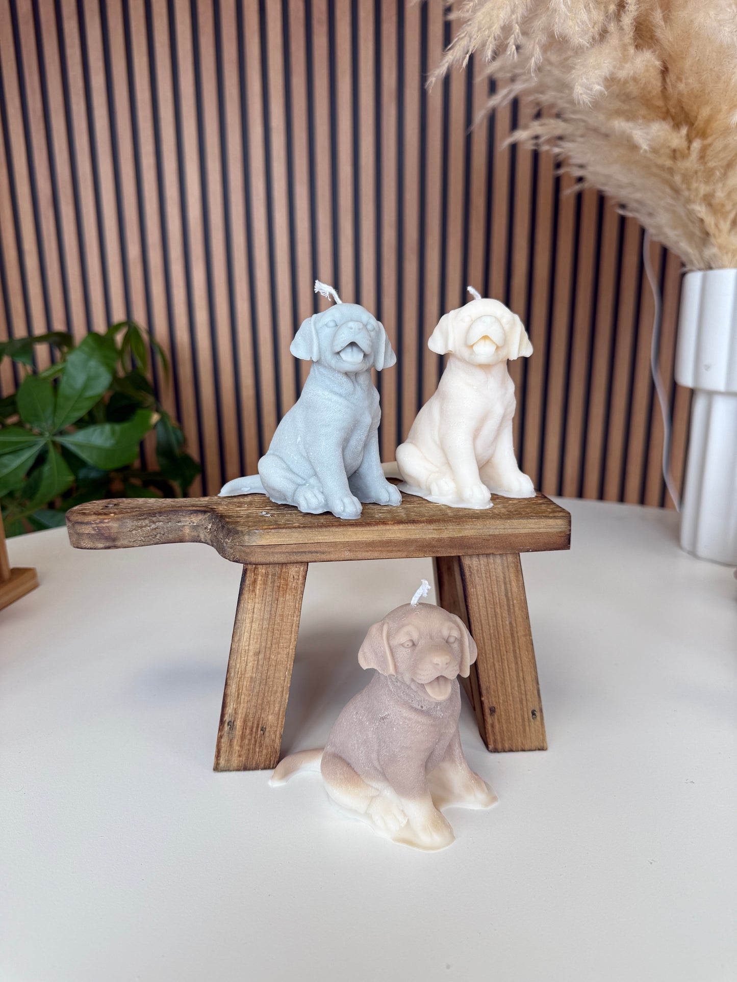 Labrador dog candle