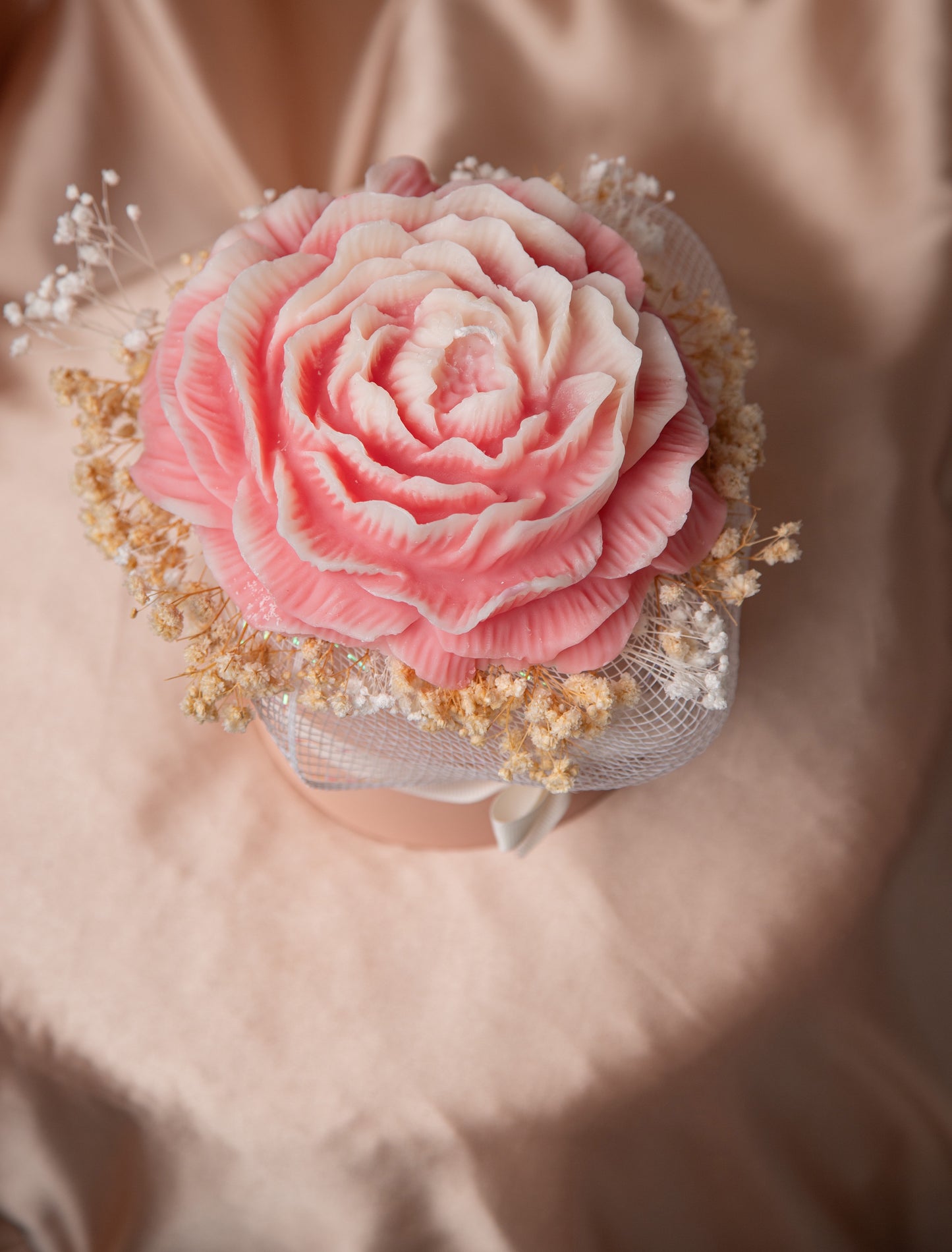 Bouquet of XL peony candle