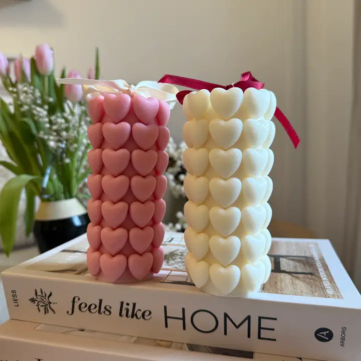 Heart Pillar Candle