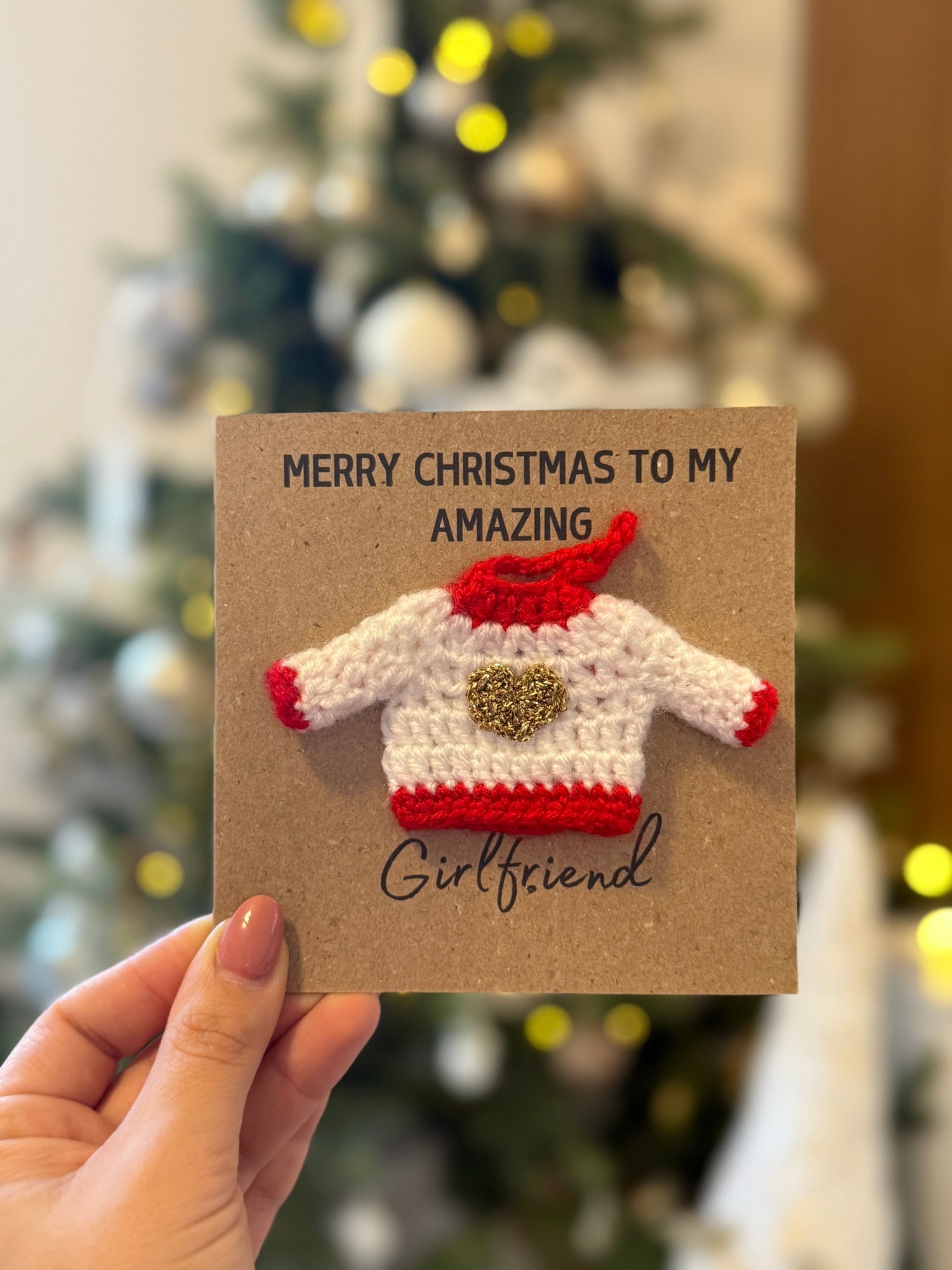 Handmade Crochet Christmas Card