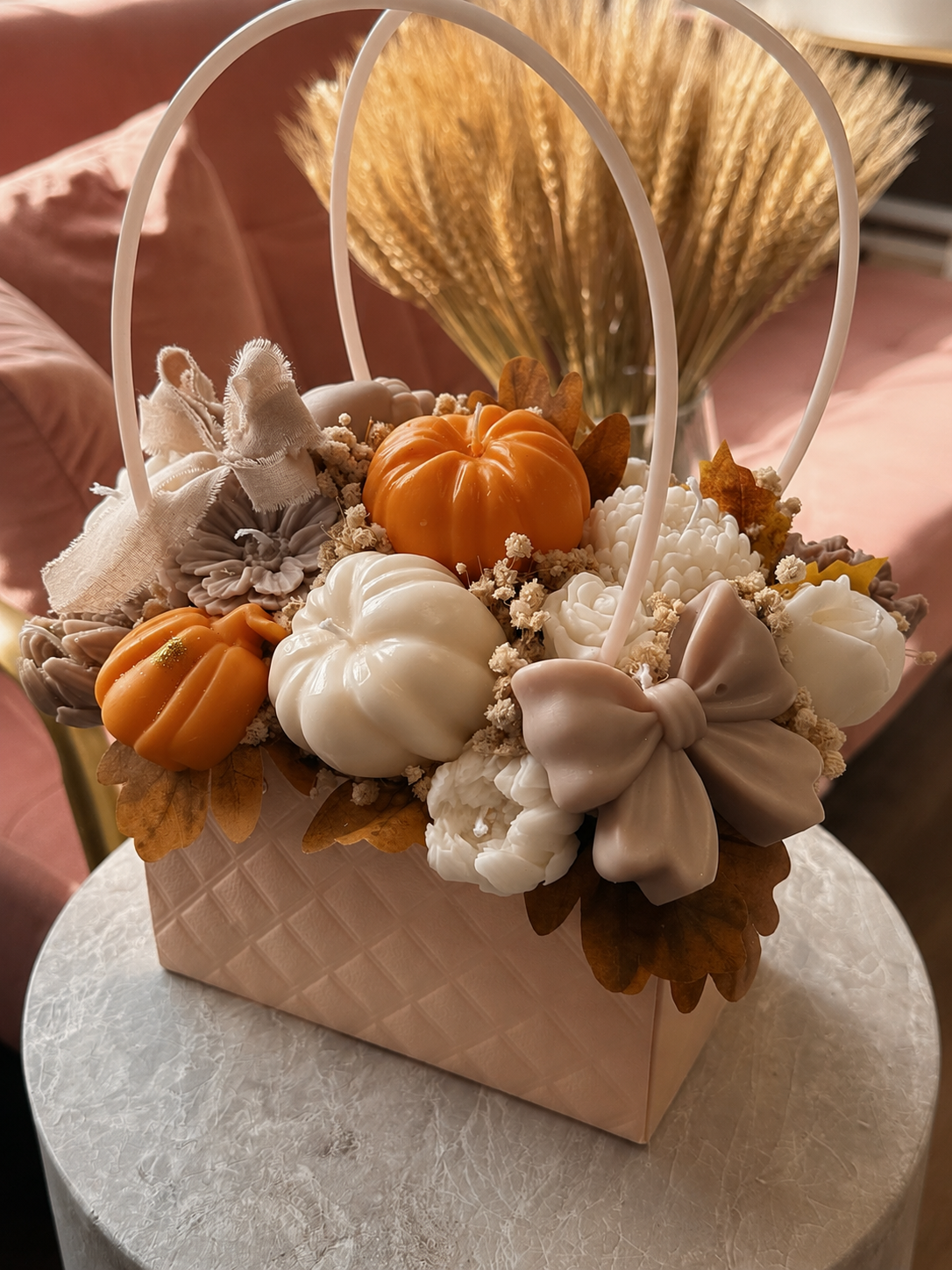 Blush Harvest Pumpkin Bag