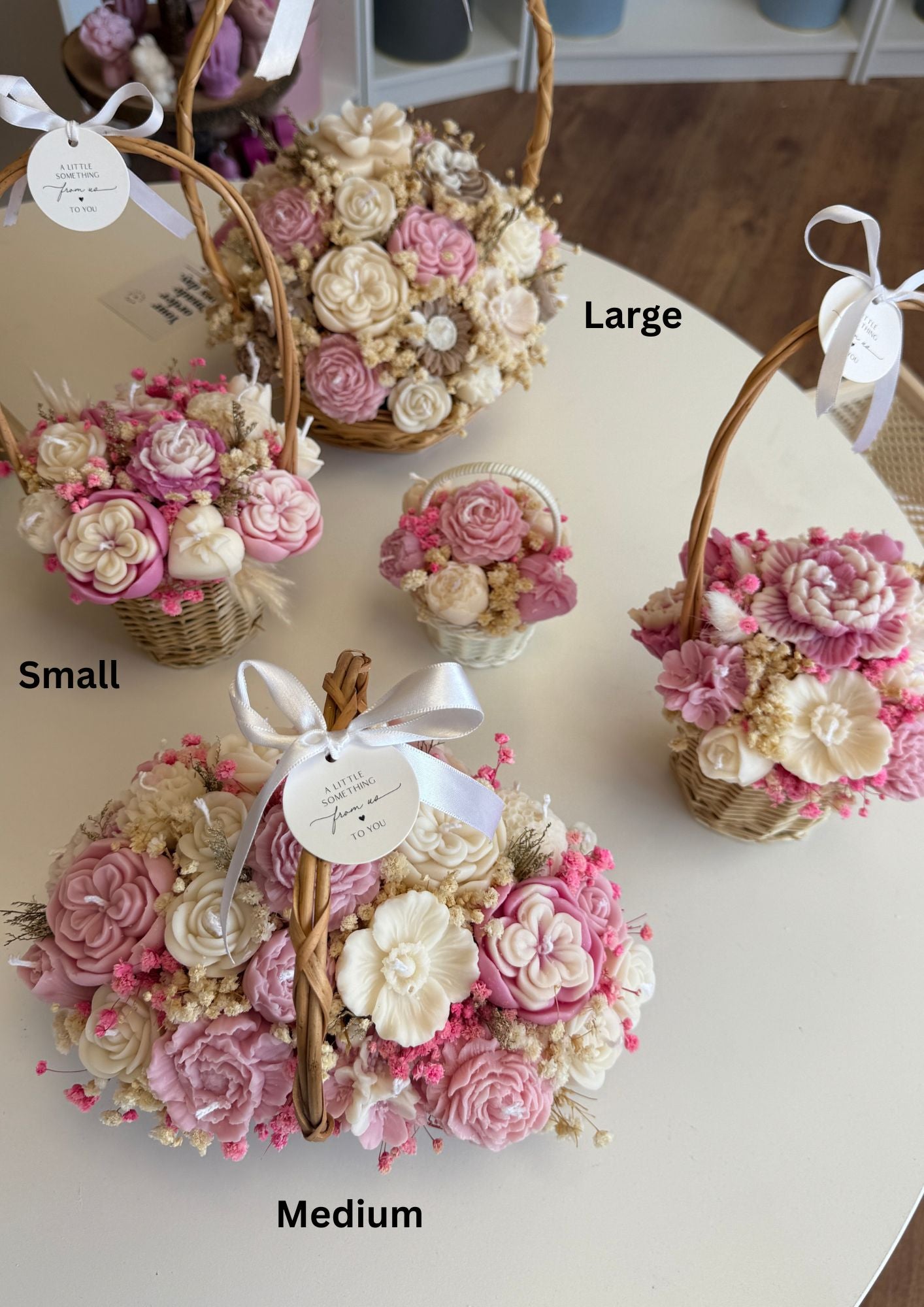 Candle Bouquet In Basket