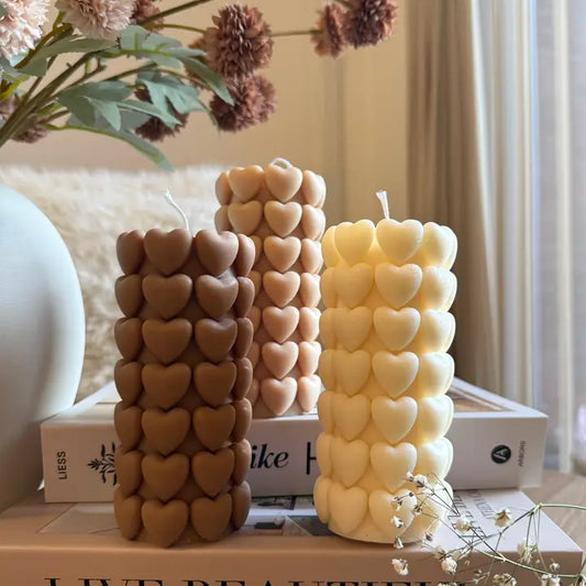 Heart Pillar Candle