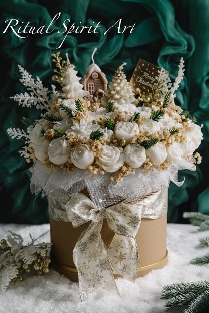 White Christmas Dream Candle Bouquet