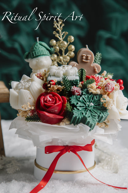 Merry Spirit Christmas Candle Bouquet