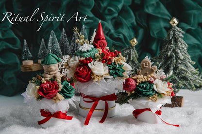 Merry Spirit Christmas Candle Bouquet