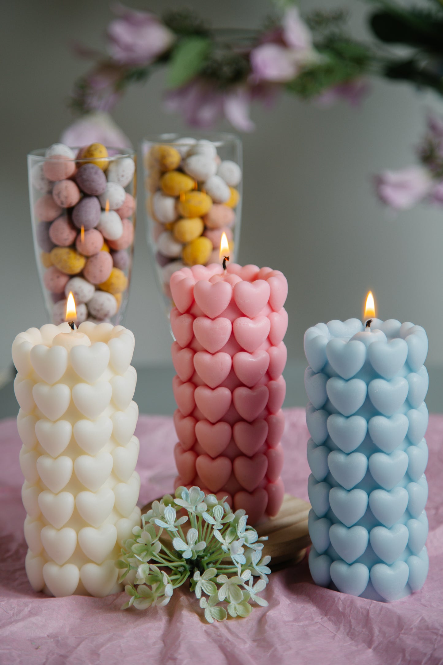 Heart Pillar Candle