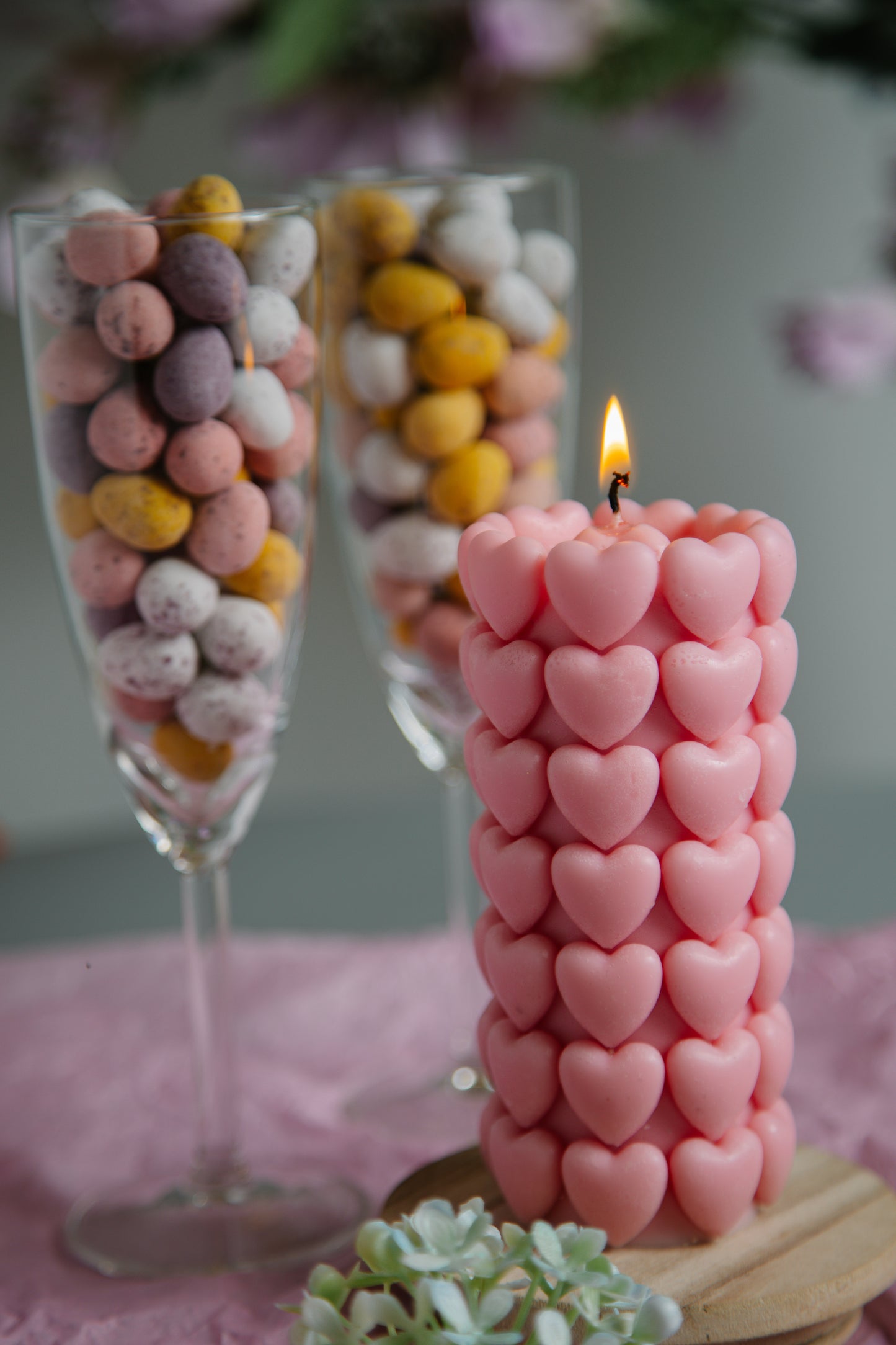 Heart Pillar Candle