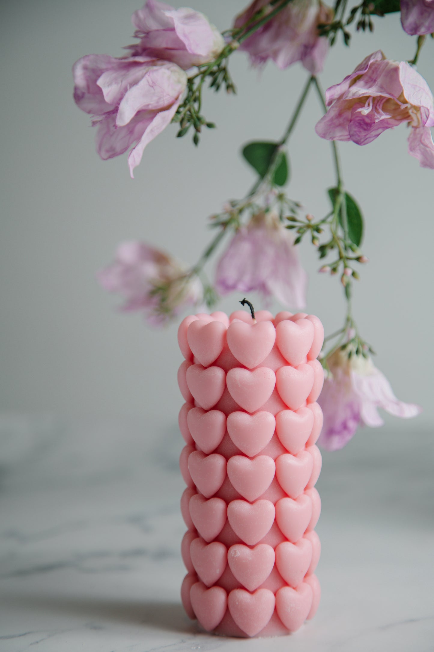 Heart Pillar Candle