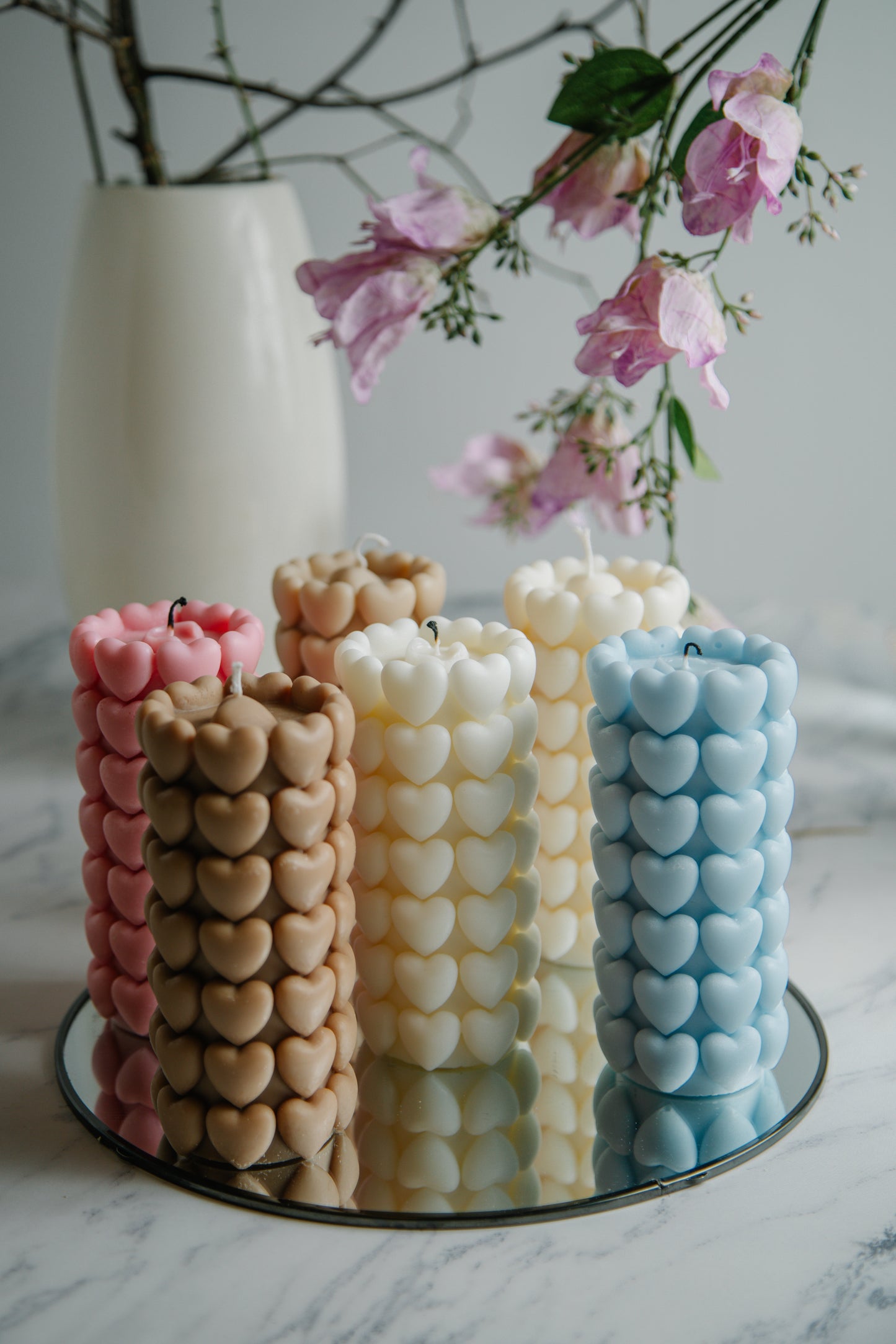 Heart Pillar Candle