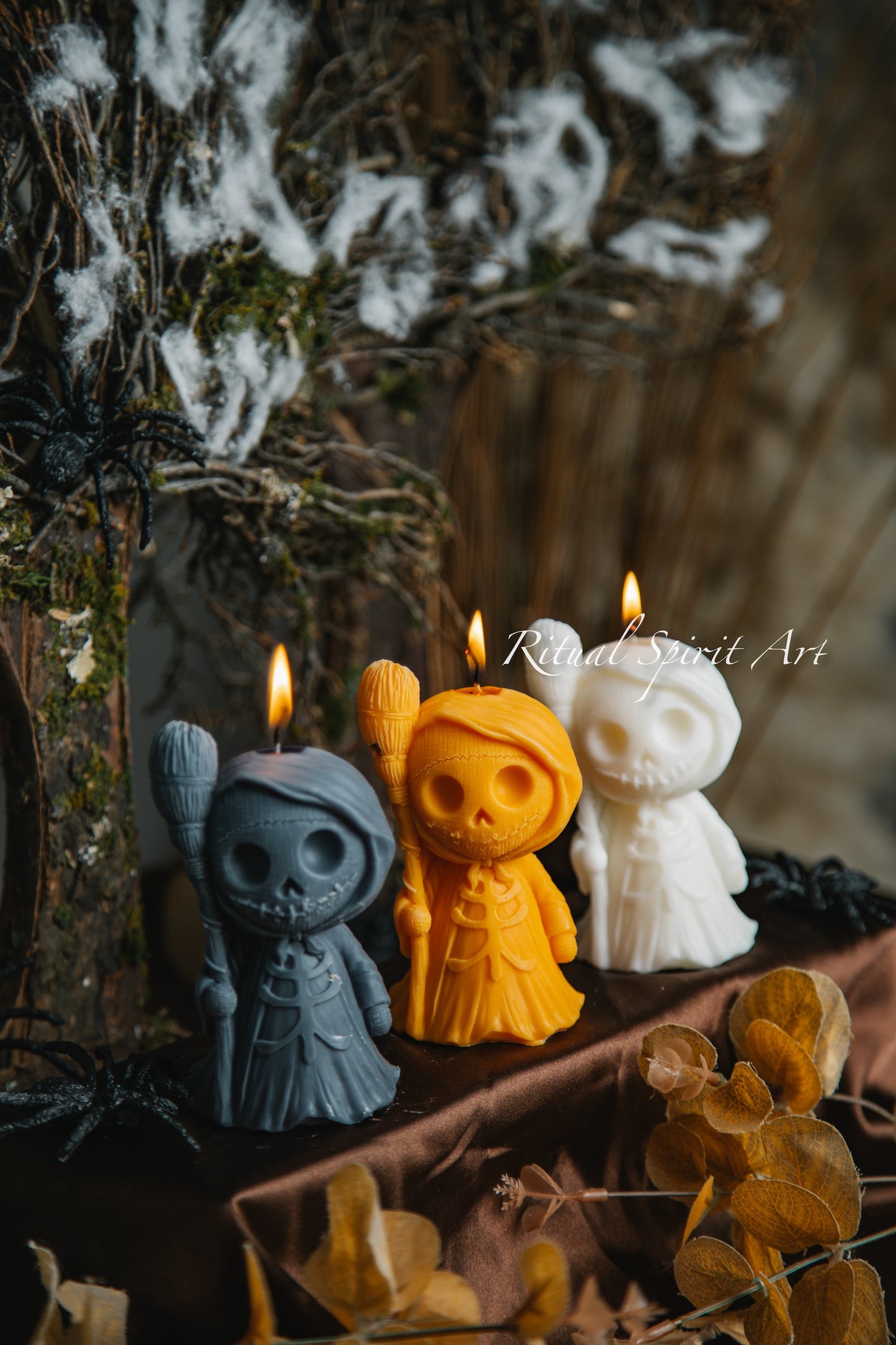 Skeleton Wizard Candle | Autumn Collection