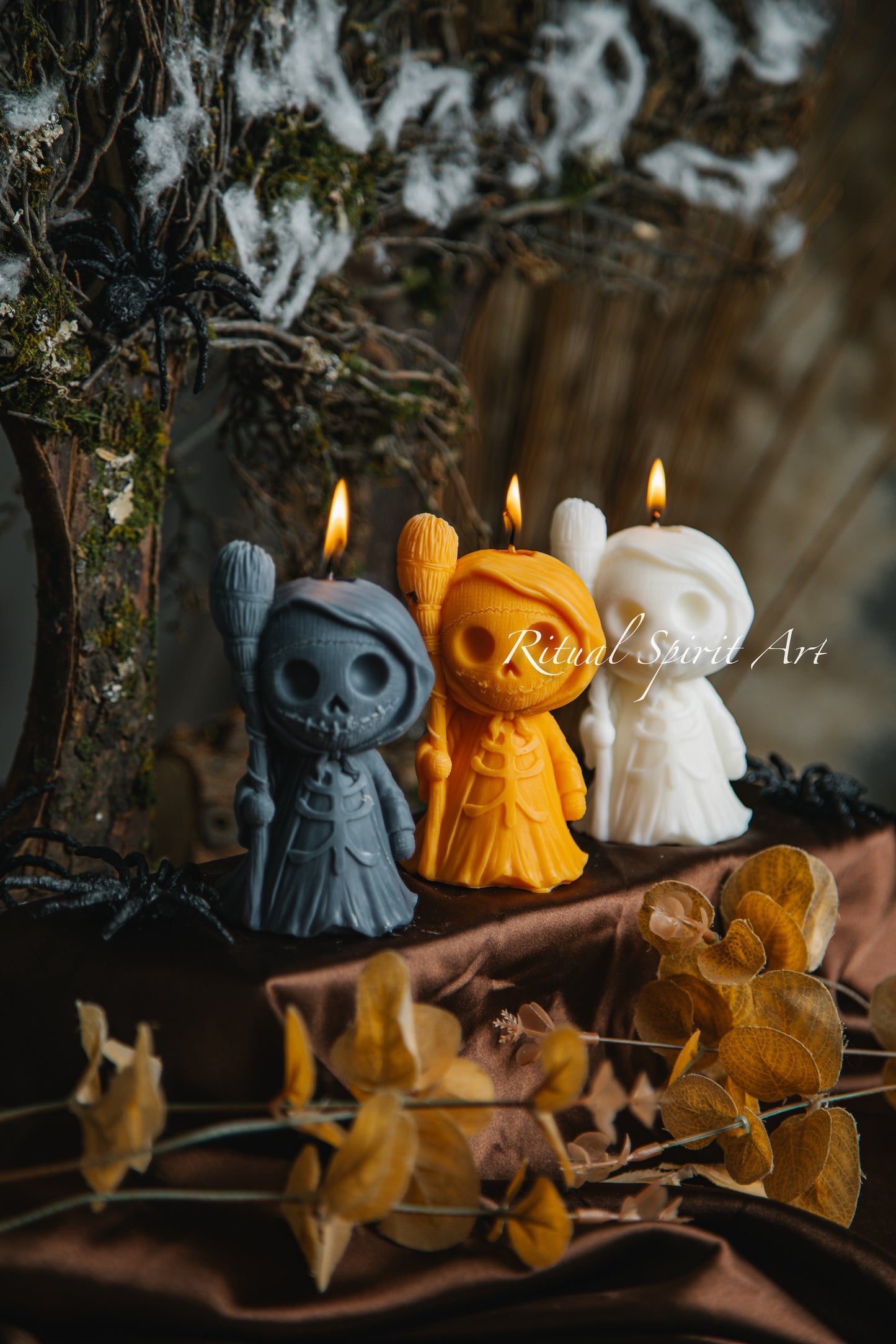 Skeleton Wizard Candle | Autumn Collection