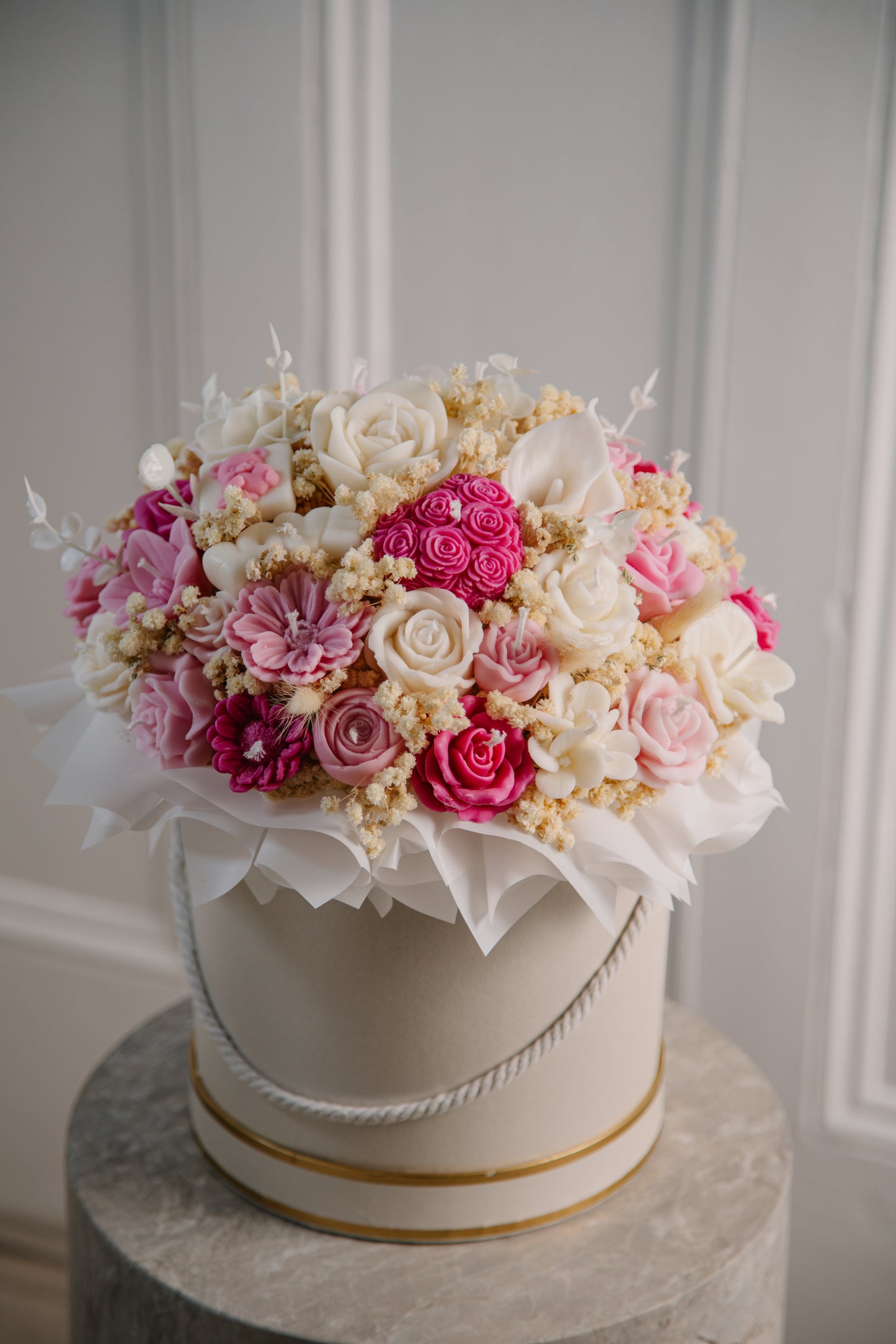 Pink Petal Candle Bouquet