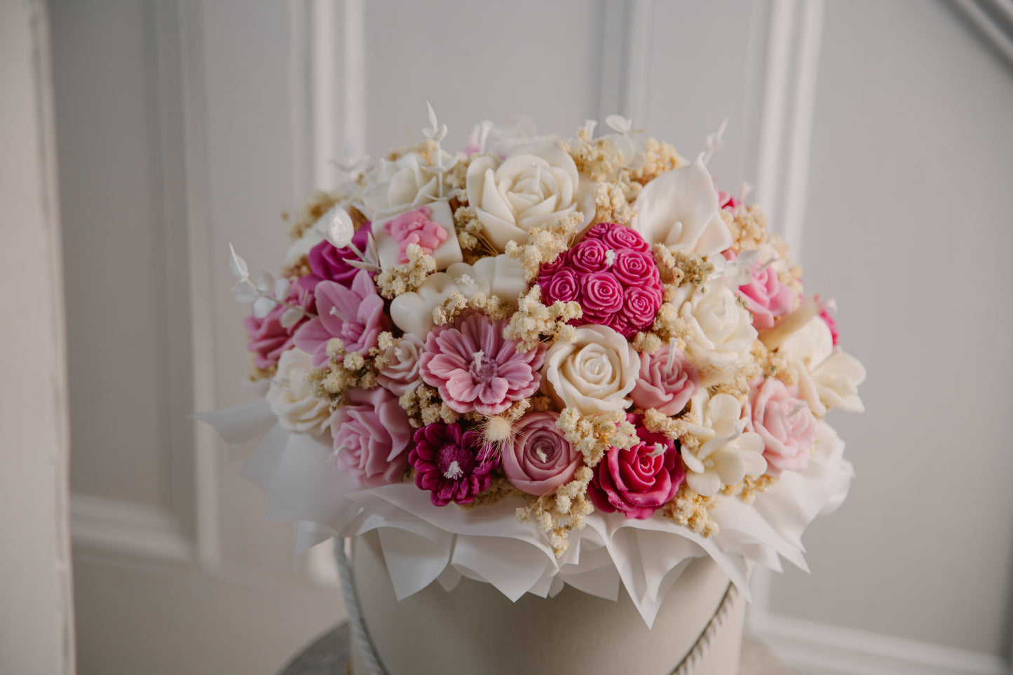 Pink Petal Candle Bouquet