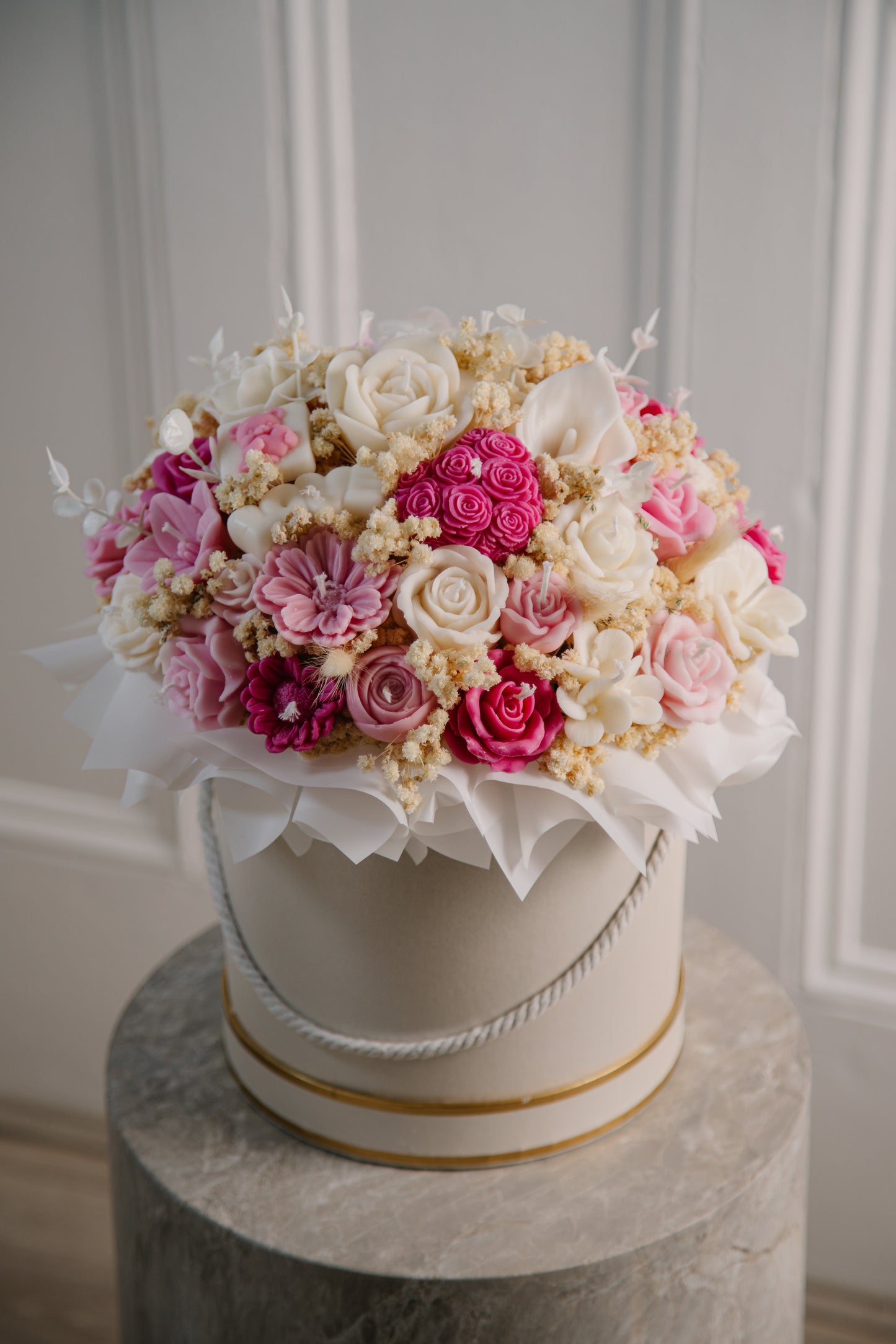 Pink Petal Candle Bouquet