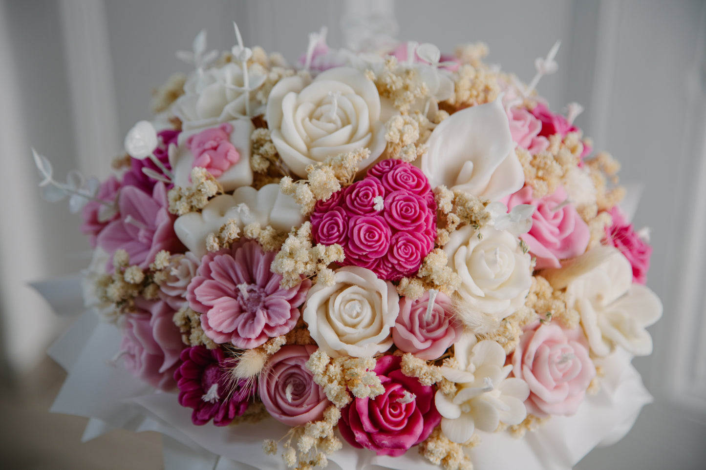 Pink Petal Candle Bouquet