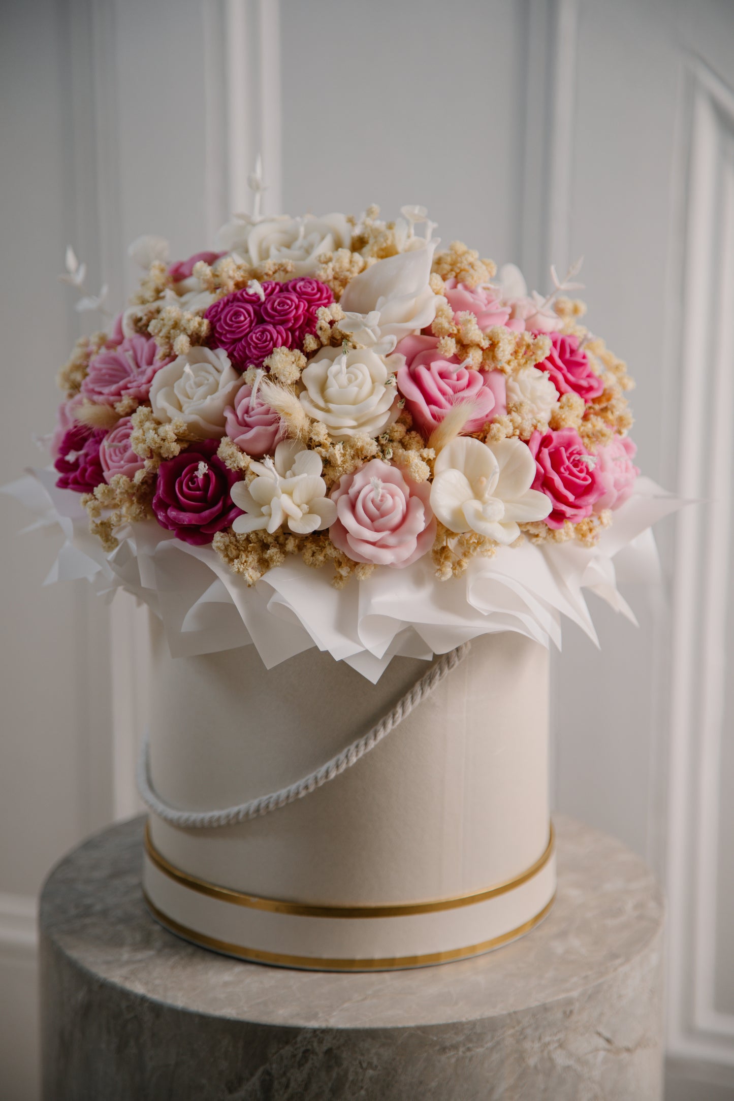 Pink Petal Candle Bouquet