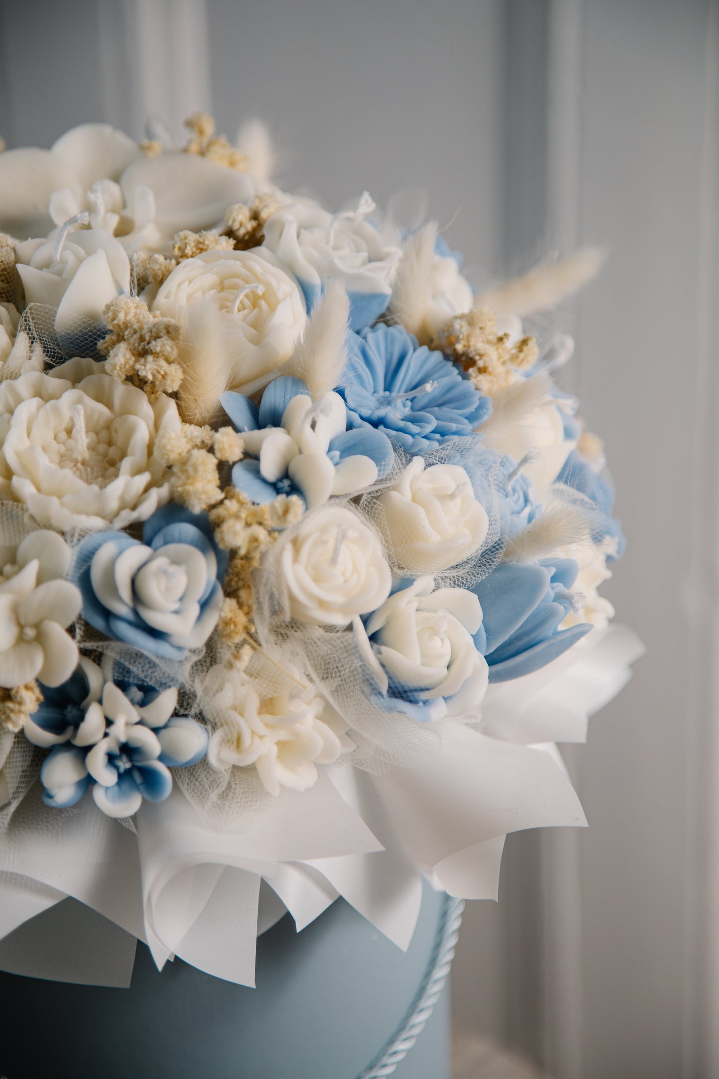 Blue Candle Bouquet – Luxury Soy Wax Floral Gift (20, 35 & 50 Candles)