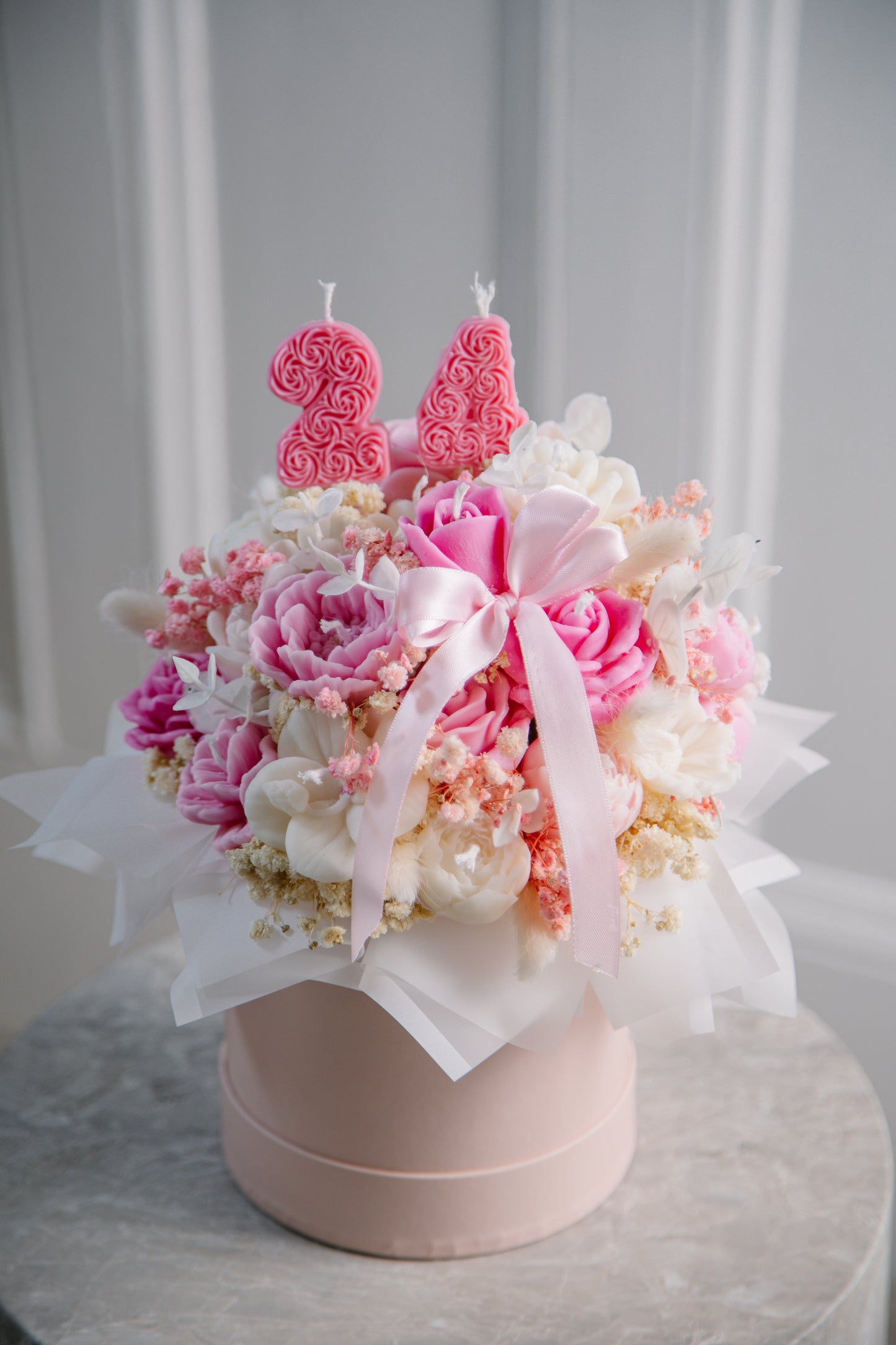 Birthday bouquet of candles