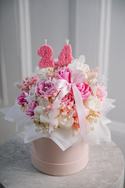 Birthday bouquet of candles