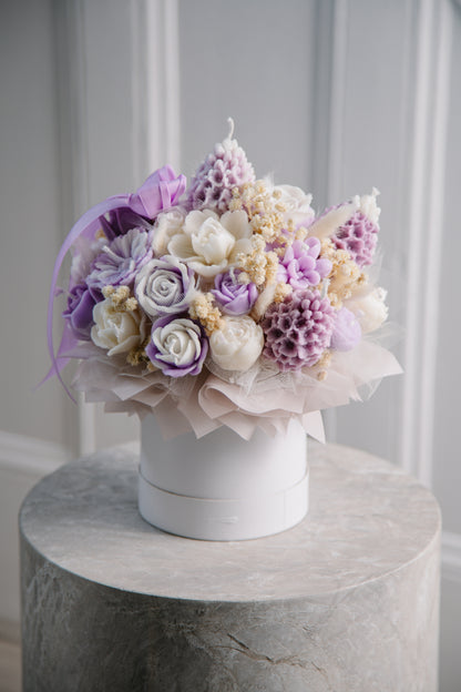 Spring Violet Candle Bouquet