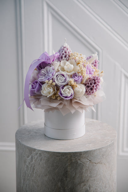 Spring Violet Candle Bouquet