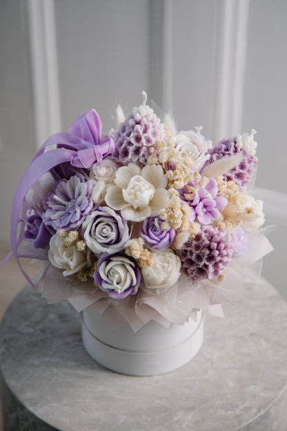 Spring Violet Candle Bouquet