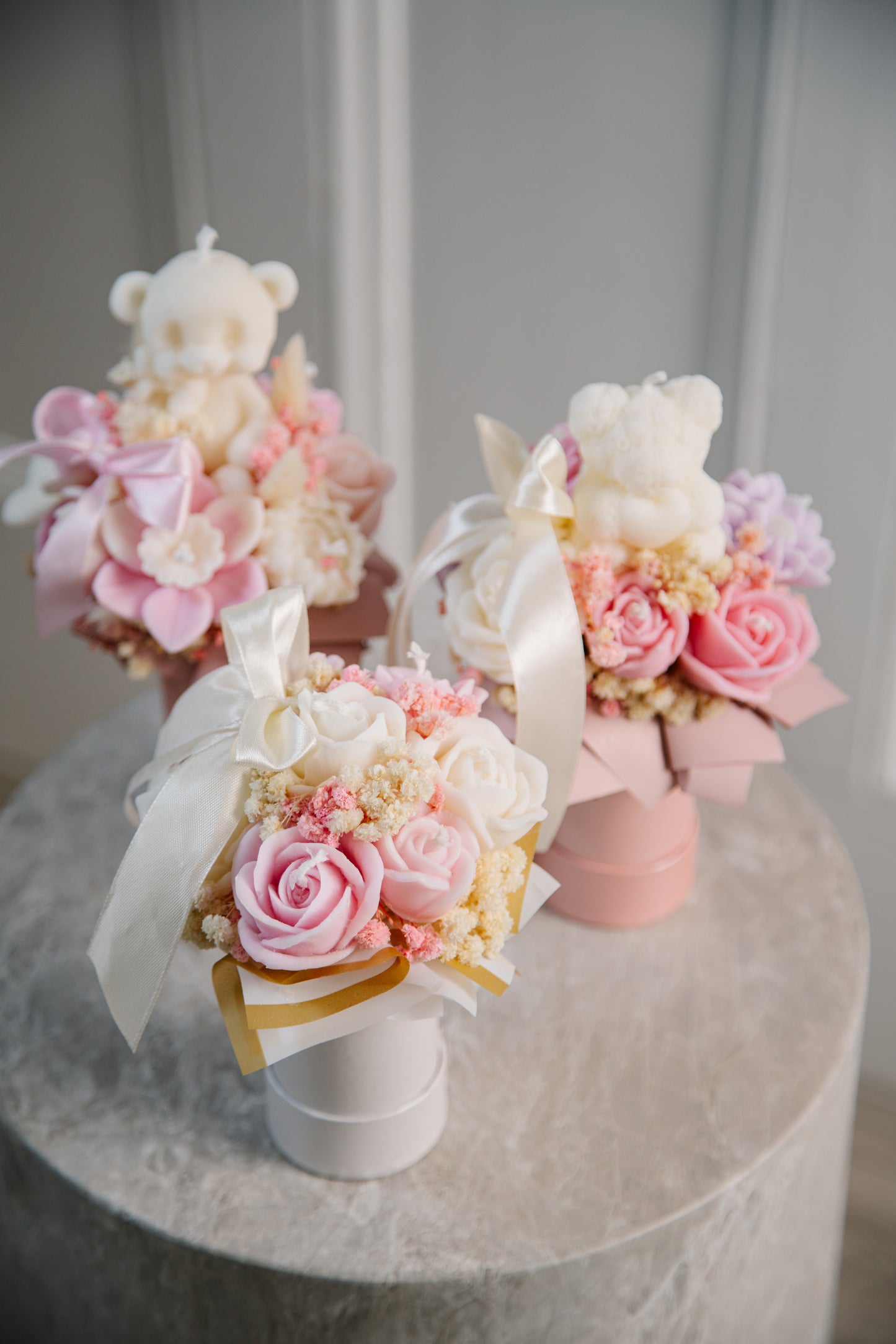 Teddy Bear Candle Bouquet