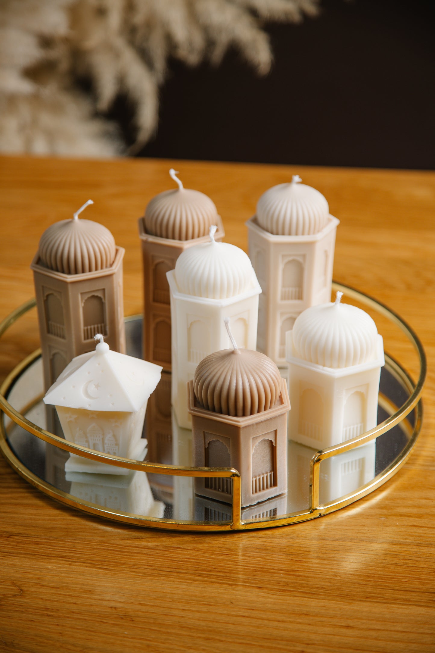 Ramadan Mubarak Pillar Candles
