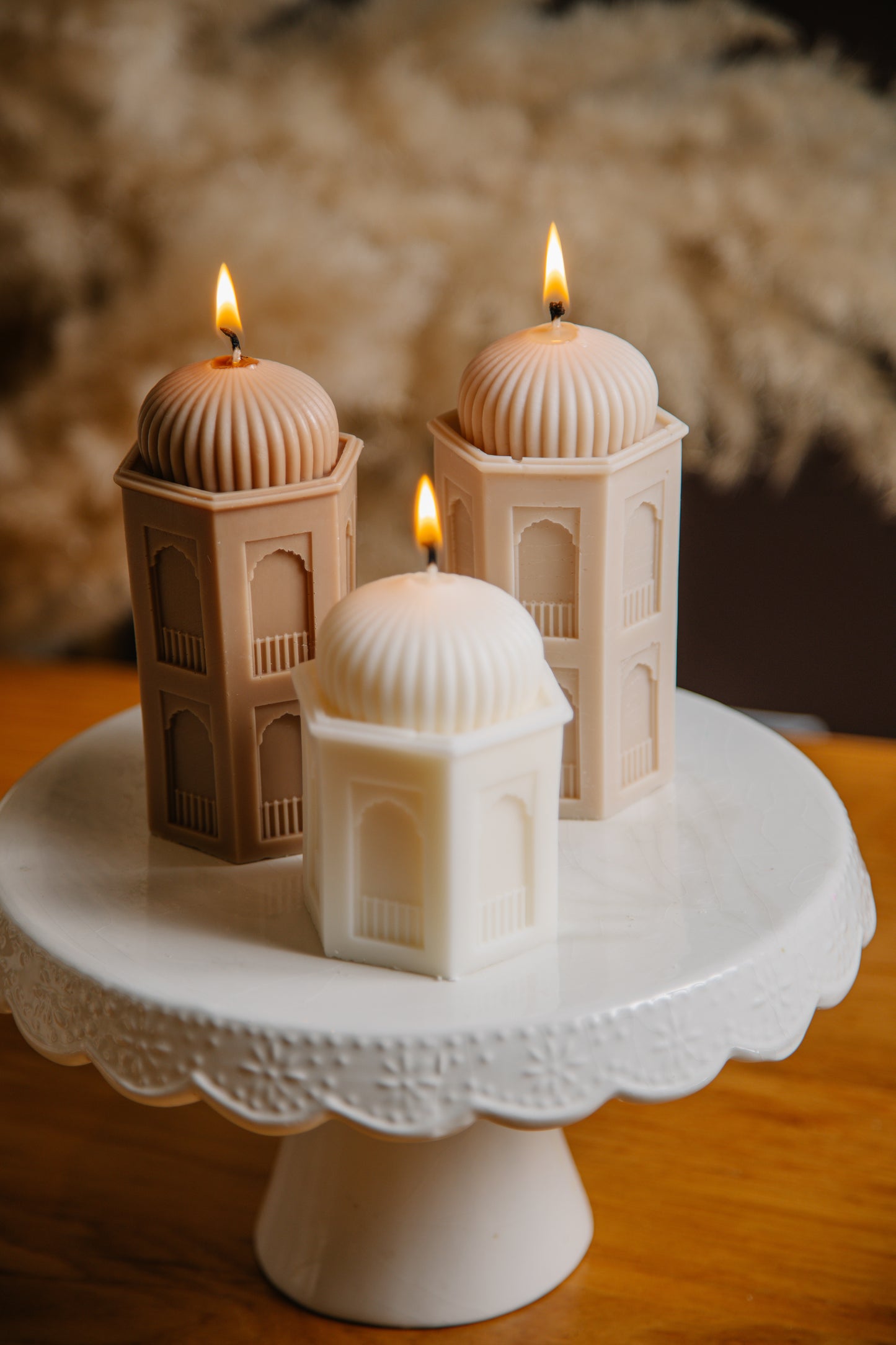 Ramadan Mubarak Pillar Candles