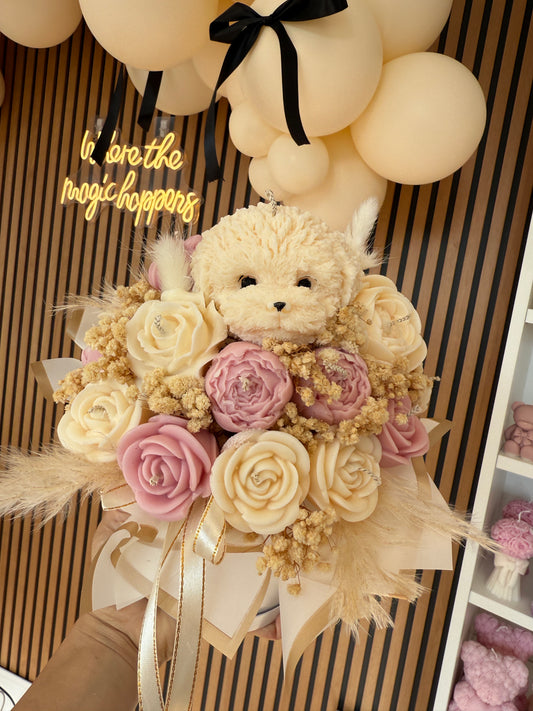 Puppy Candle Bouquet