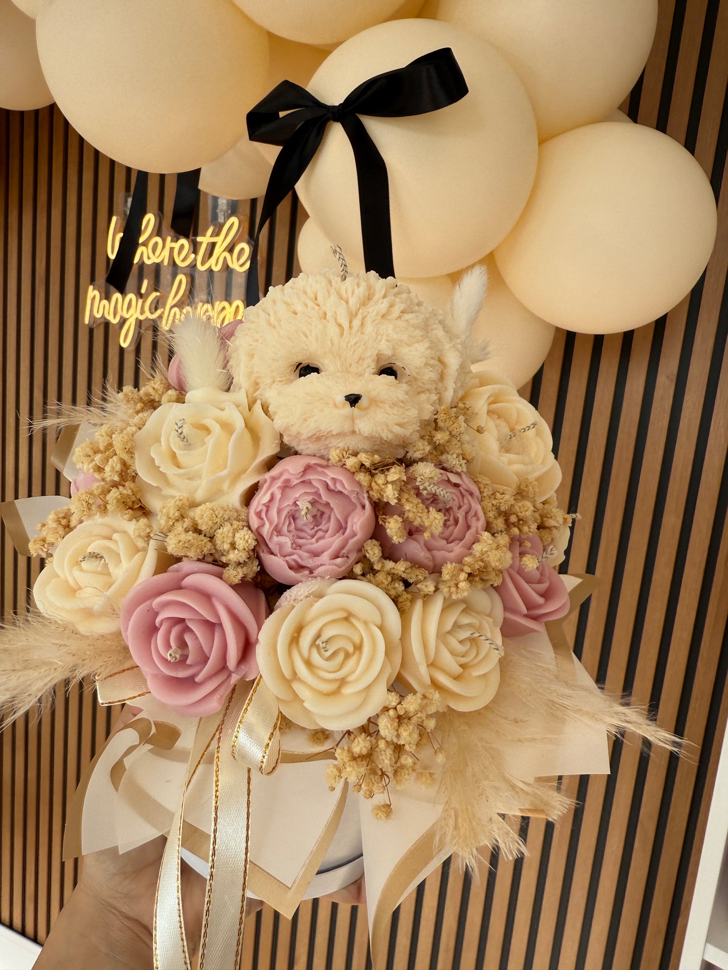 Puppy Candle Bouquet