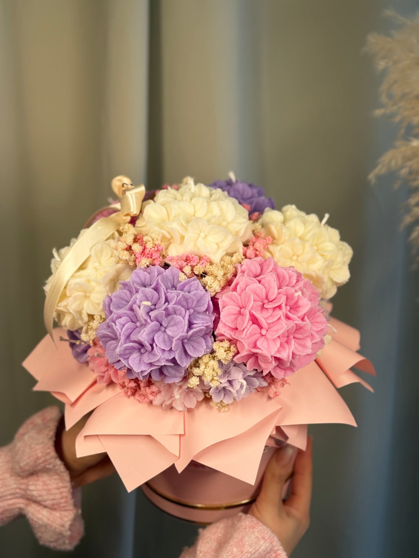 Hydrangea Candle Bouquet