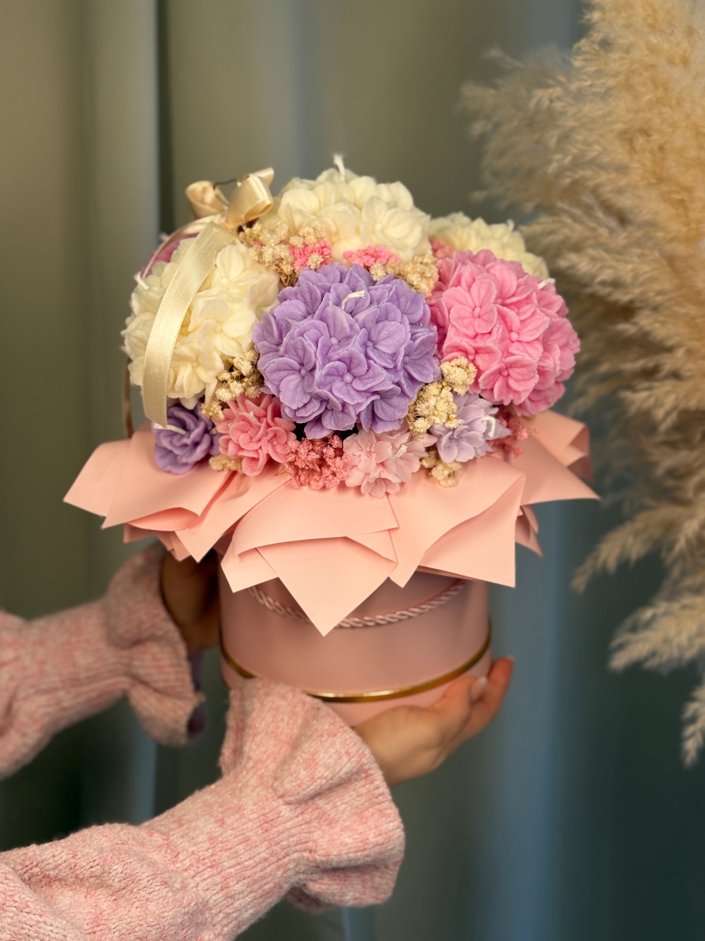 Hydrangea Candle Bouquet
