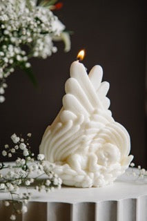 Large Sleeping Baby Angel Wings Candle