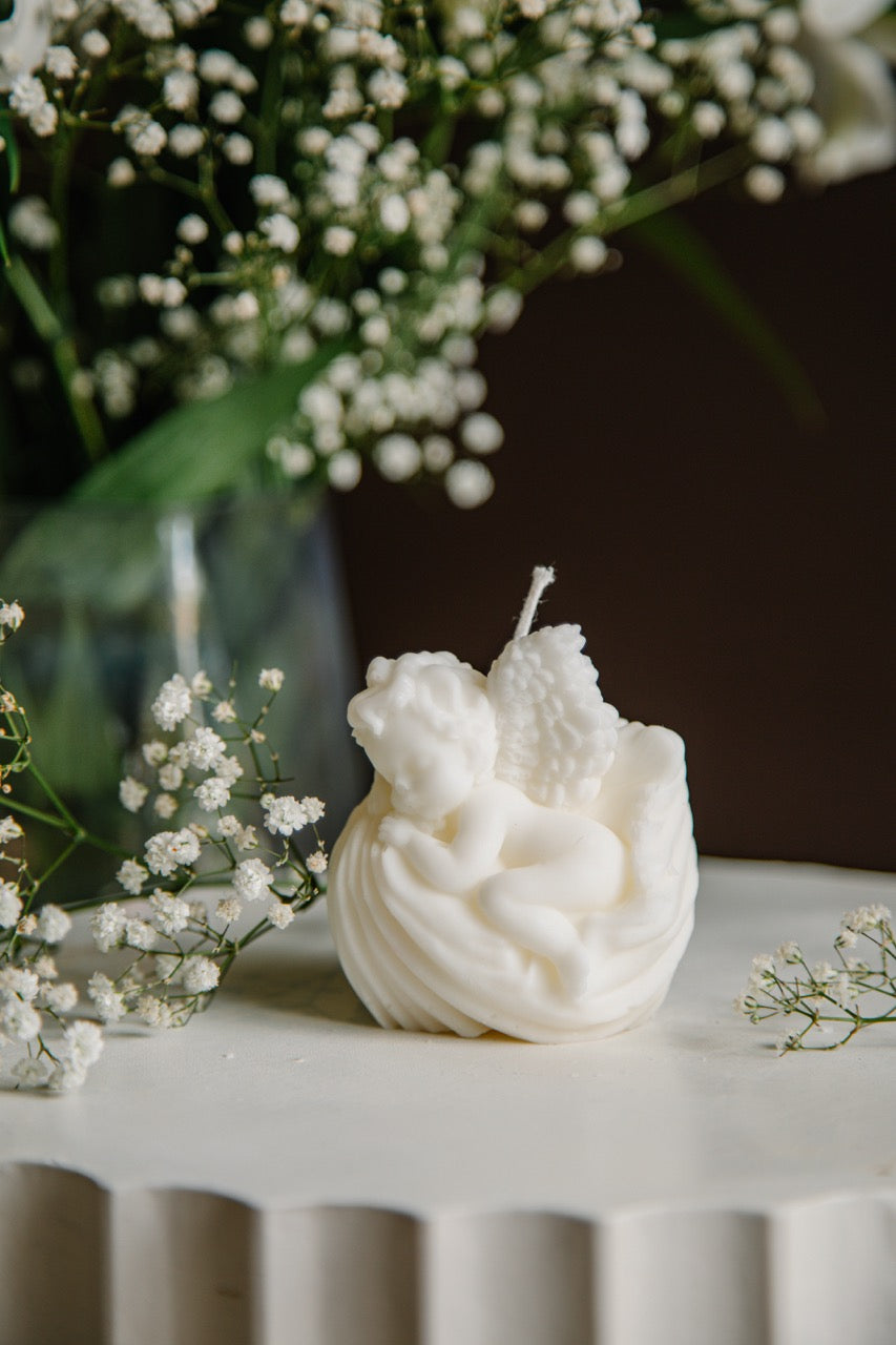 Small Cherub Candle