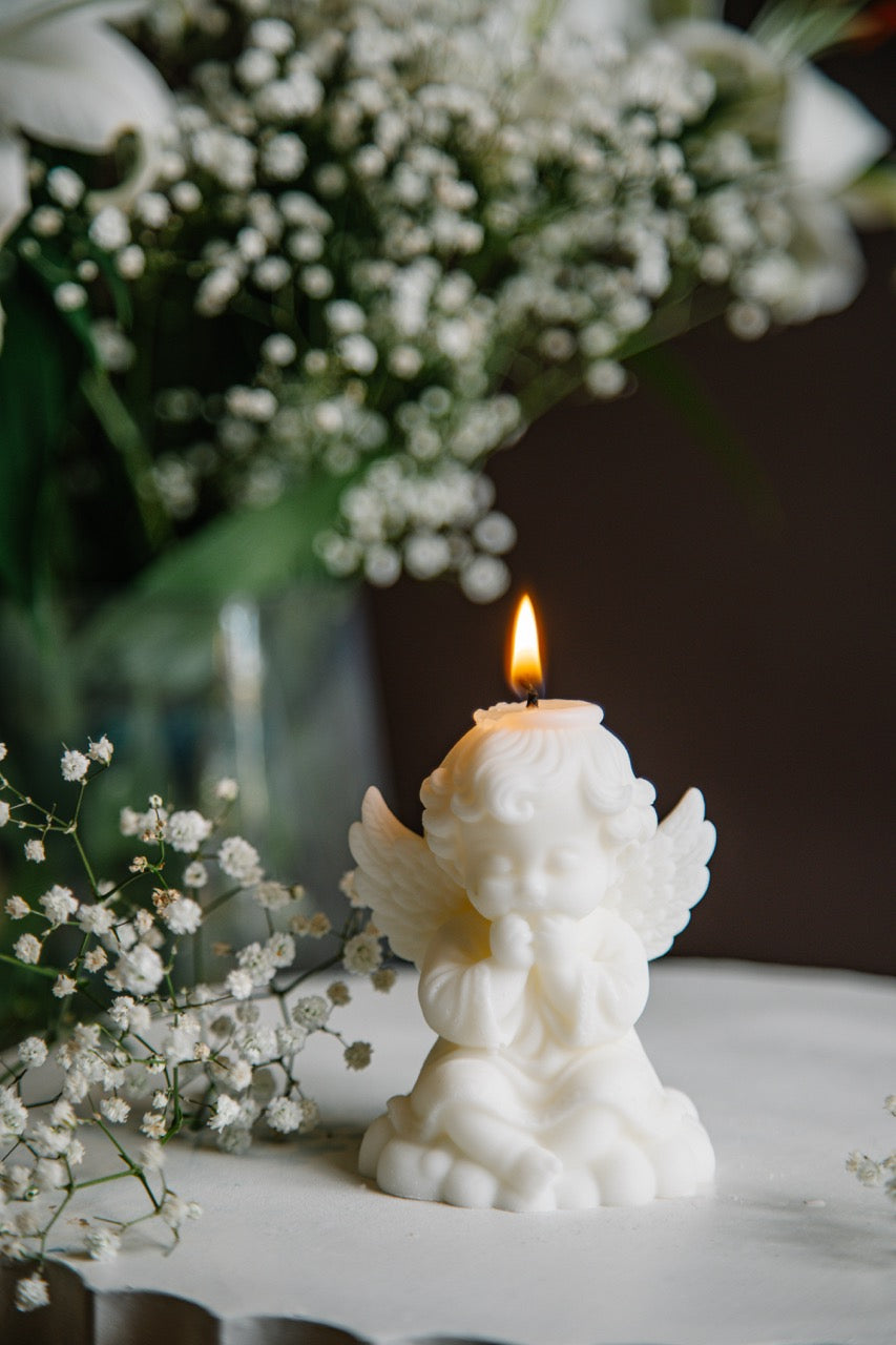 Small Cherub Candle