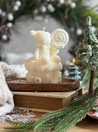 Gingerbread Boy Christmas Candle