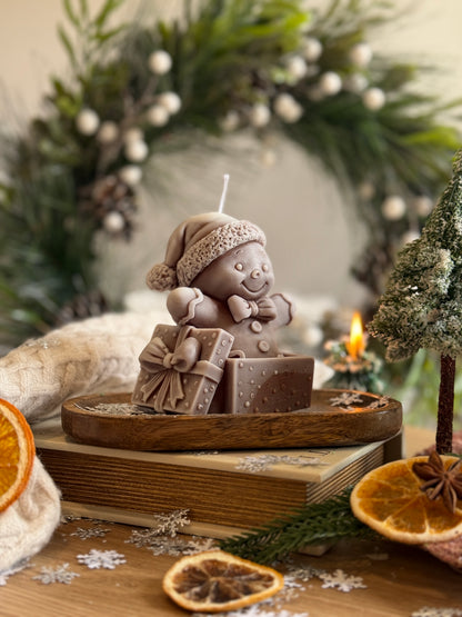 Holiday Gingerbread Decorative Candle