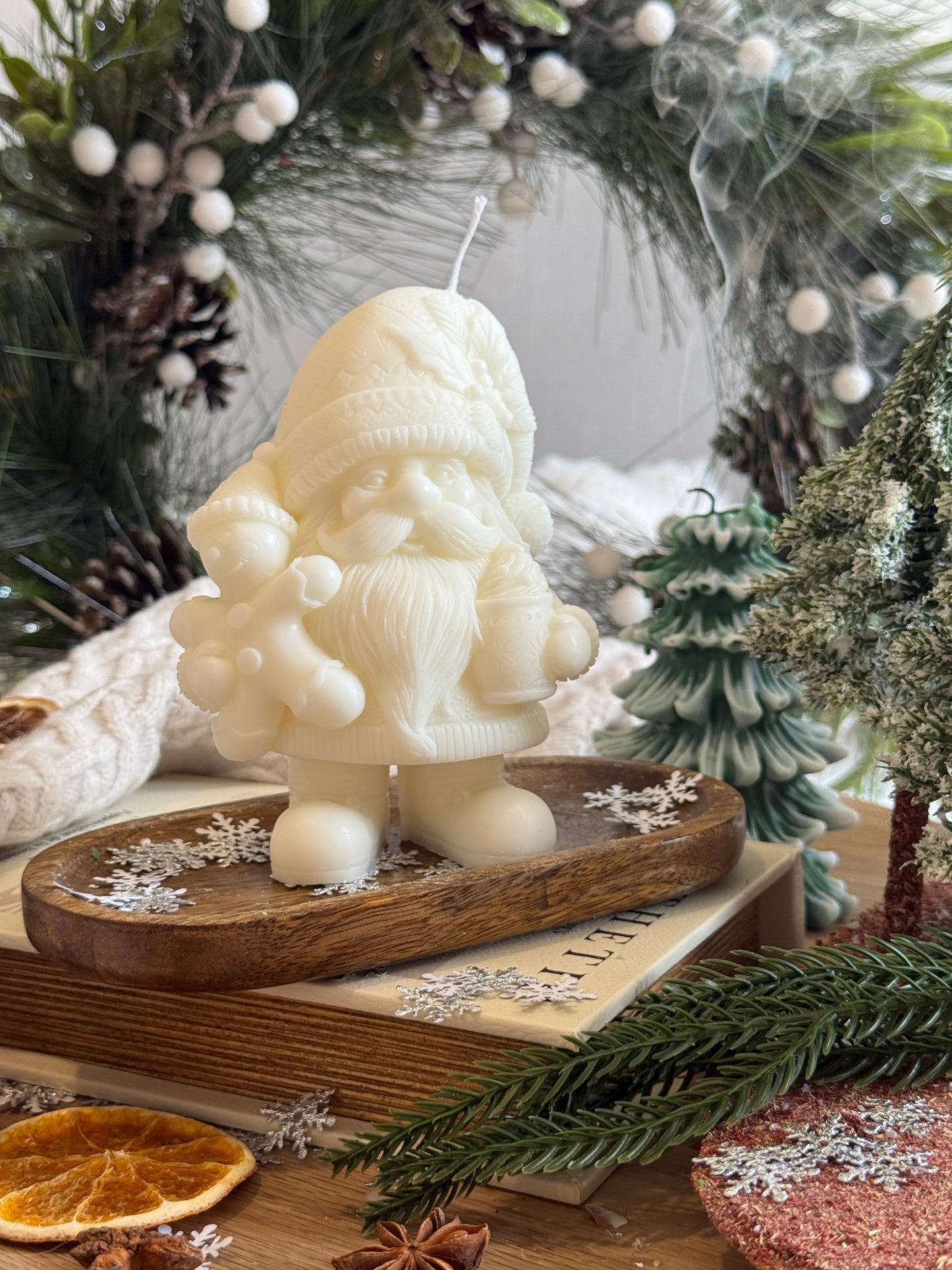 Nordic Santa Christmas Candle