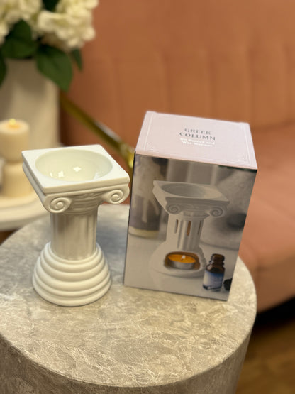 Ivory Column Wax Melt Burner