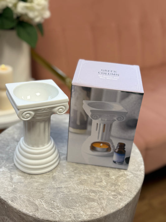 Ivory Column Wax Melt Burner