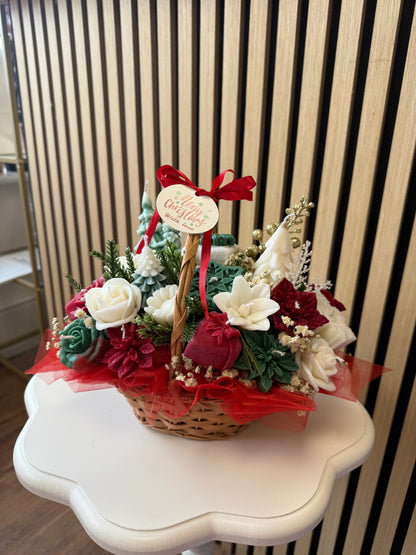 Christmas Floral Basket